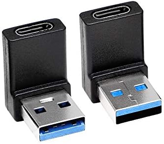 CERRXIAN pravi ugao USB C na USB A Adapter, gore ugao & amp; donji ugao USB a 3.0 muški na USB Tip C 3.1