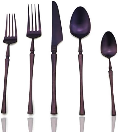 JASHII Luxury 20-Piece Purple Silverware Set usluga za 4 set pribora za jelo 304 nerđajući čelik