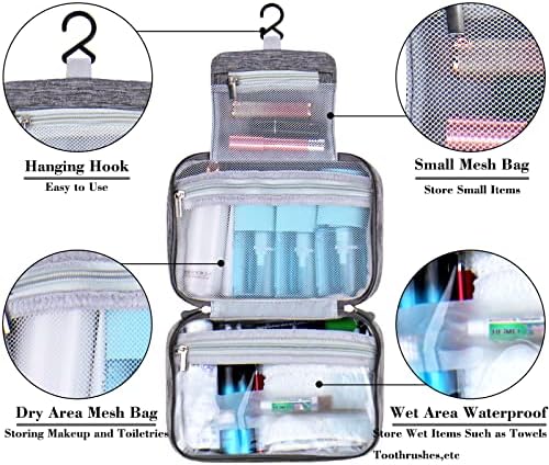 Gofeiby Mala vodena kozmetička torba otporna na vodu, spremnik u punoj veličini za putovanja