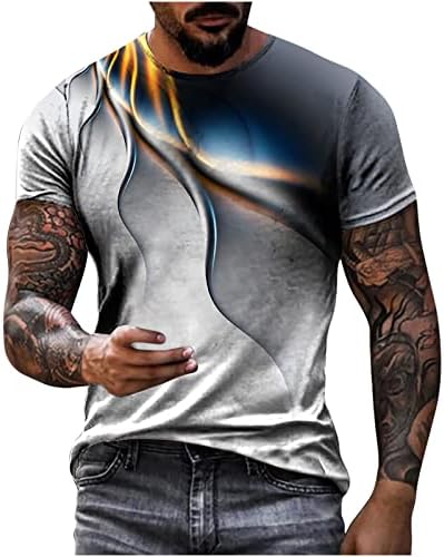 Muška Grafička Majica Hipster Hip Hop Tie-Dye Print Tee Shirt Kratki Dugi Rukav U Boji Blok Grafiti Casual Tops Coat Jacket