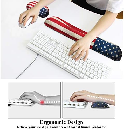 Meffort Inc Gaming tastatura na tastaturi i mišem ručni zglob Jastuk za ručne ručne jastuke Combo Set - izdržljiva