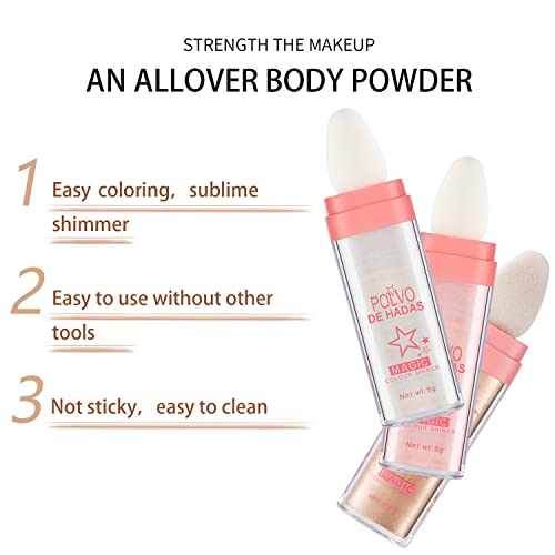 Highlighter puder Stick Makeup 2kom Polvo De Hadas Body Glitter Shimmer Highlighter puder high