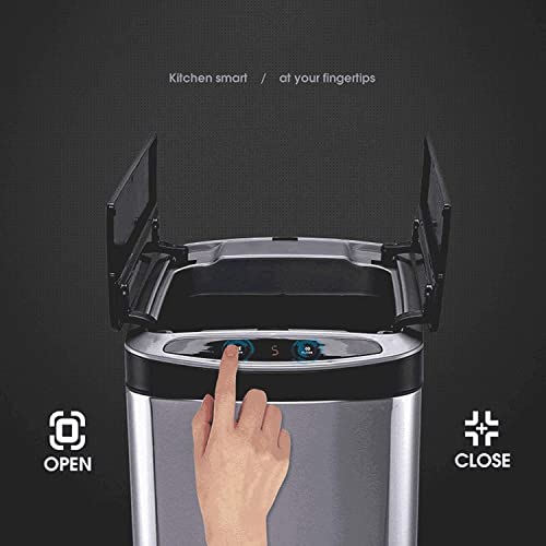 Yirenzui Početna Smart Trash može automatski indukcijsko smeće Kantu s poklopcem USB punjenje kante za smeće može bin 20l Pokreće baterije bez mirisa kako bi se osiguralo mirisno prosipanje
