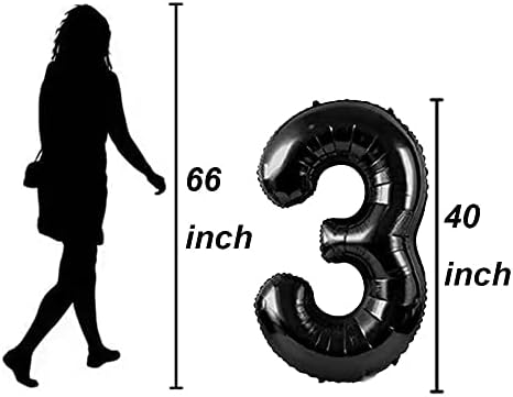 30. rođendan ukrasi za žene i muškarce, sve-crni 30. rođendan, ukrasi za zabavu veliki broj 30 balona