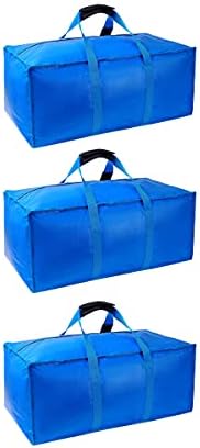 Beisuosi torbe za kretanje i skladištenje - teška dužnost izuzetno velika sa patentnim zatvaračem, spremište za odjeću, plava vrećica za čuvar svemira 3PSC
