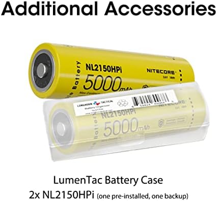 Nitecore Bundle P30i + NL2150HPI 2000 Lumen 1093 Yards Ultra dugačak baterija, USB-C punjivo sa dva NL2150HPI i organizator LUMENCAC