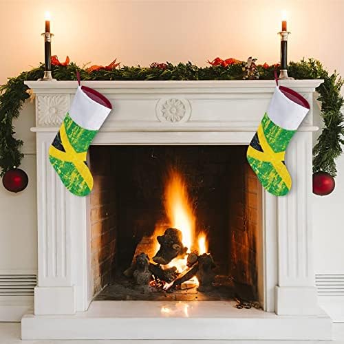 Retro Jamajka zastava Božićne čarape Viseće čarape Ispis Xmas Tree Kamin ukrasi