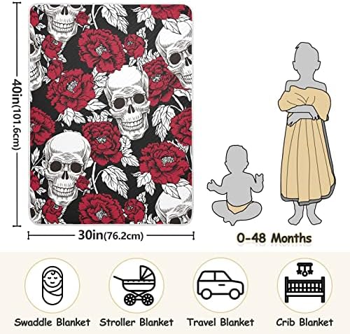 Swaddle pokrivač boiny loll pamuk pokrivač za dojenčad, prepun ćebeta, lagana mekana prekrivačica za krevetić,