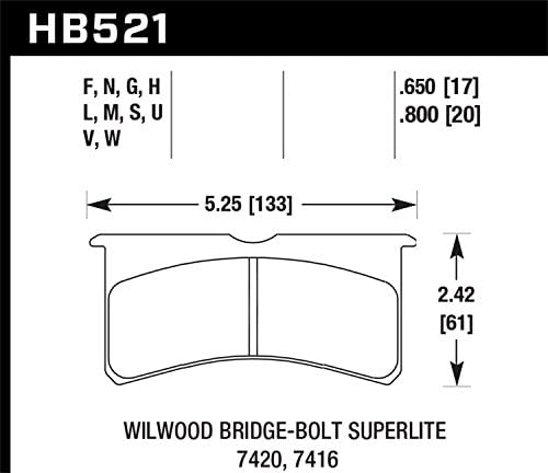 Hawk Performance HB521F. 650 HPS performance keramička kočiona ploča
