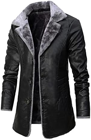 Muške jakne nove zimske plišane guste debele vjetrenjače od muške kože od sudela nagnuto jakne casual stilski