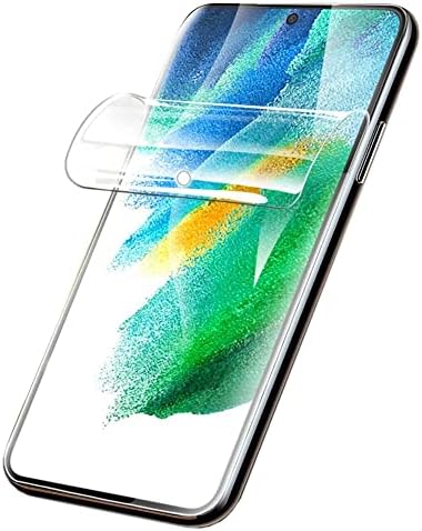 PORRVDP Hydrogel film Zaštita ekrana za Samsung Galaxy S21 FE 5G, 2 kom transparentni Meki TPU zaštitni Film [Clear HD] [visoka osjetljivost] [kompatibilno otključavanje otiskom prsta]