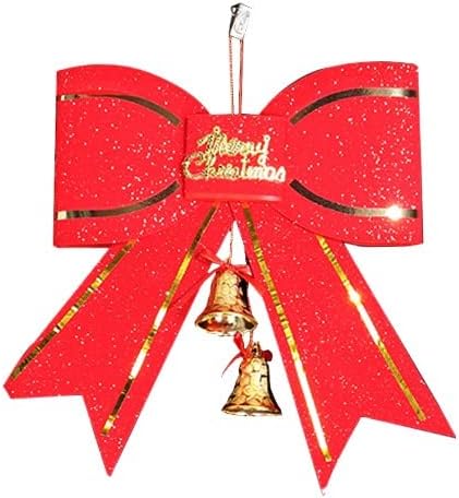 Božićna dekoracija drva Crvena velika luka kravata 13cm sa golu privjeskom slušanjem