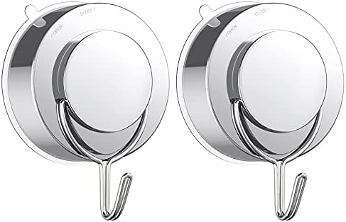 VIS'V usisne kuke, srebrne Uvijajuće usisne čašice sa metalnim kukama uklonjive usisne vješalice za staklo