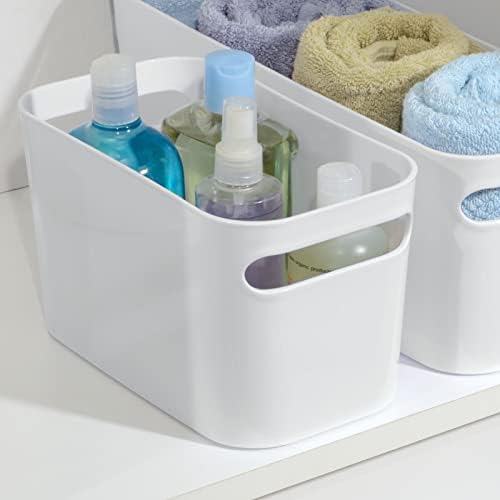 Mdesign Deep plastična kupaonica Vanity Storage Bin s ručkama - Organizator za ručni sapun,