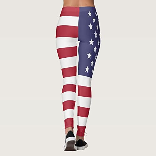 Američka zastava Patriotske noge Ženske trbuške kontrole američke zastave Tajice Bespremljene lagane atletske pantalone