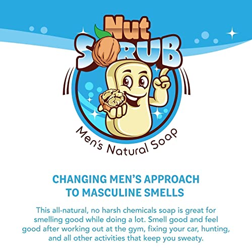 Piling od orašastih plodova muški Bar sapun, 5 oz dezodoransa za kupanje za cjelodnevnu svježinu, prirodni sapun za muškarce u mirisu okeana, organski sapun za muškarce, USA Handmade face & Body Bar sapun, muški sapuni za tuširanje