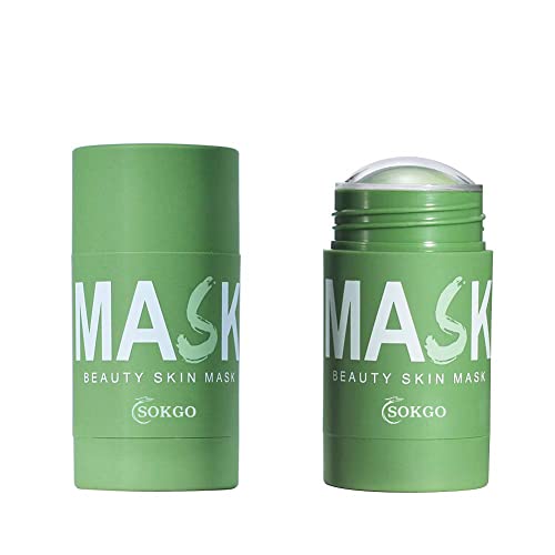 Carlos-CCC maska za lice od gline za čišćenje zelenog čaja, lice vlaži kontrolu ulja sredstvo za uklanjanje mitesera Deep Clean pore Cleaning Clay Stick maska za dubinsko čišćenje, za sve muškarce kože žene