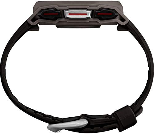 Vremenska pametna remena Ironman R300 GPS SmartWatch s otkucajem srca 41mm - tamno siva s crnim silikonskim