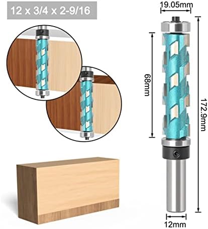 Carbide glodalica 1/2 12mm Shank Router Bit gornji i donji ležaj prorezom podrezivanje spiralne mlinove za drvo obradu podrezivanje alata