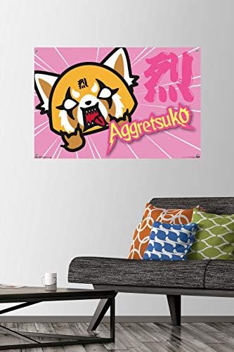Agretsuko - zidni poster rogova sa push igle