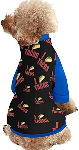 Funnystar I Love TACOS ispis Dukserica sa PET-om sa pulovernim kombinezonom za pse za pse mačka sa dizajnom