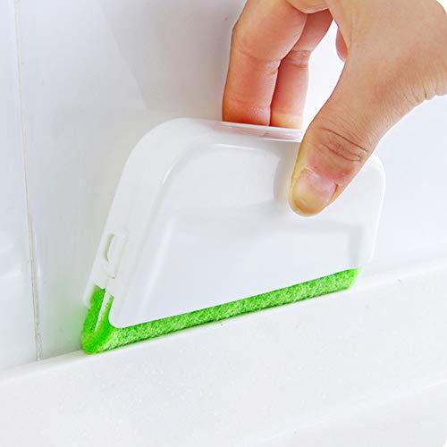 Pribor za čišćenje, prozorski okvir Utor za čišćenje čišćenja četkica za čišćenje četkica sa 2 zamijenite krpe - bijela + zelena