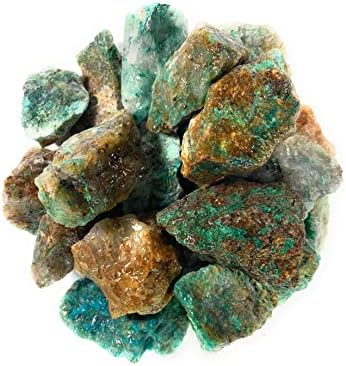 Hipnotic Gems Materijali: 11 lbs Bulk Grube Chrysocolla kamenje sa Madagaskara - sirovi prirodni kristali za kabine, rezanje, lapidarni, prevrtanje, poliranje, omotavanje žica, Wicca & Reiki Crystal Healing