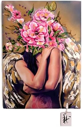 Hand Painted Canvas Art Wall Art i akril slikarstvo suočavam Sažetak i Angel cvijeće I Artwork Božić Filenko za dnevni boravak 50 x 70 cm