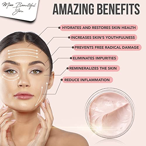 Pink clay maska za mitesere i pore - facial Healing glina za skupljanje pora & Kontrola ulja - Maska za minimiziranje pora - Acne Treatment - Premium Care Care by Miss Beautiful You