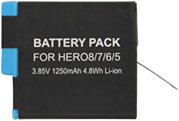 2-pack AHDBT-801 Zamjena punjača za bateriju za GOPRO Hero7 srebrna kamera - kompatibilna sa SPJB1B Potpuno