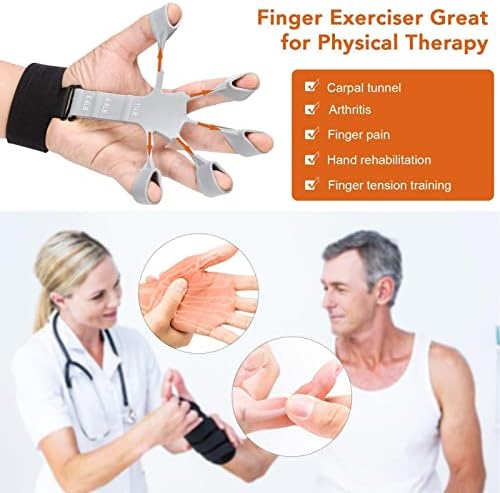 Ojačavanje prsta, podesiva trener čvrstoće otporne čvrstoće, vježbač za prste i ojačavanje ruku, opseg otpornosti na prste za lekopisnu rehabilitaciju zgloba