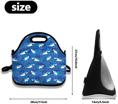 Slatke Cartoon Sharks torbe za ručak za dječake nepropusna izolovana kutija za ručak sa podesivom naramenicom za višekratnu upotrebu hladnjača za pakovanje hrane
