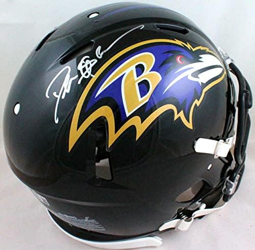 Deion Sanders potpisao Baltimore Ravens Speed Authentic F/S kaciga-BAW hologram - autograme NFL kacige