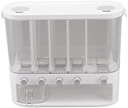 Kutija za dozator sa 5 mreža, otporna na temperaturu toplote pet materijal za skladištenje hrane transparentna
