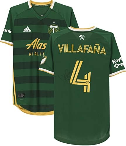 Jorge Villafana Portland Timbers Autogramirana utakmica koja se koristi 4 Zeleni dres iz sezone 2020