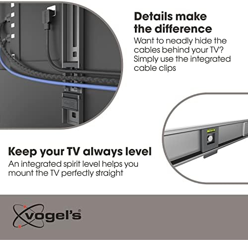 Vogelov TVM 5405 Izuzetno ravni TV zidni nosač za televizore od 32-77 inča, max. 165 lbs, TV nosač max. VESA 400x400, univerzalno kompatibilan, udaljenost od zida samo 0,59 inča