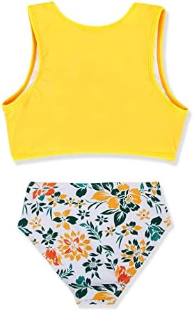 Jauoop Djevojke Kupaćih Kostima Sa Cvjetnim Printom 2 Komada Sportska Kupaća Odijela Na Plaži Kompleti Kupaćih Kostima U Bikiniju