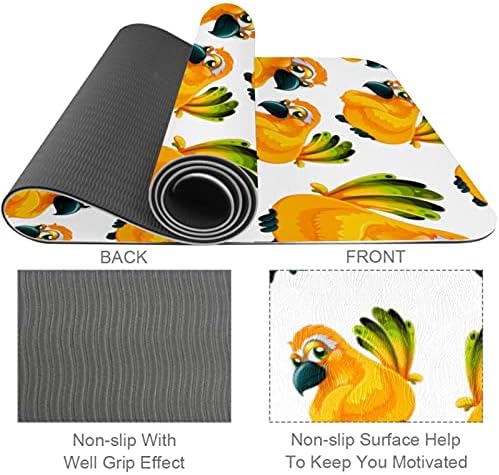 Siebzeh uzorak žutog papagaja Premium debela prostirka za jogu ekološki prihvatljiva gumena podloga za zdravlje