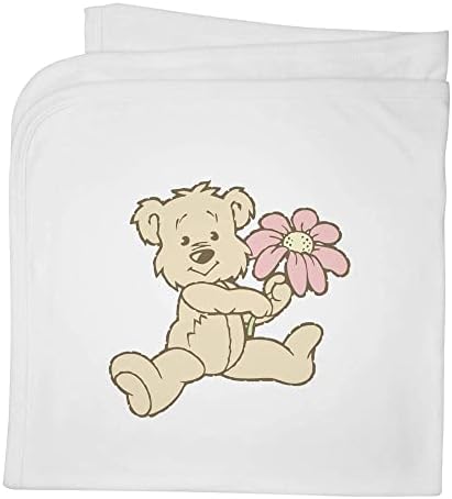 Azeeda 'Teddy s cvijećem' pamučnom dječjem pokrivačem / šal