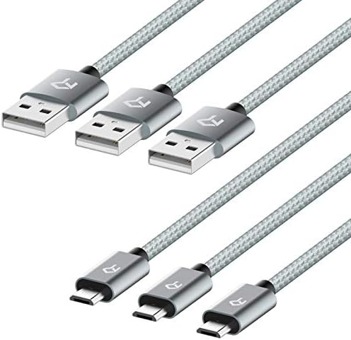 Rankie Micro USB kabl za prenos podataka i punjenja velike brzine, najlonski pleteni kabl za punjenje, 3 pakovanja, 3 stope