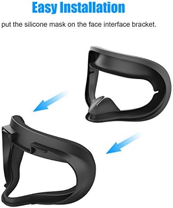 AMVR VR silikonska Navlaka za lice za Oculus Quest 2 slušalice, vodootporni protiv prljavih zamjenskih jastuka za lice Oculus jastučići dodatna oprema