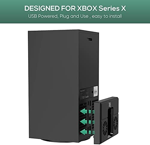Vertikalni ventilator za vertikalni vertikalni vertikal za Xbox serije X, USB pogon za hlađenje sa dvostrukim ventilatorima i USB priključkom za Xbox serije X konzole