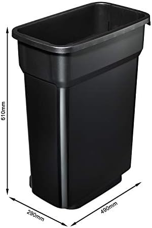 Rotho Sexo Premium otpad bez poklopca, plastični BPA, crni, 55l