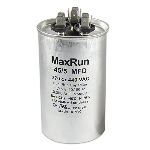 MAXRUN 45+5 MFD UF 370 ili 440 Volt VAC 45/5 Mikrofarad dvostruki kondenzator za Klima Uređaj ili