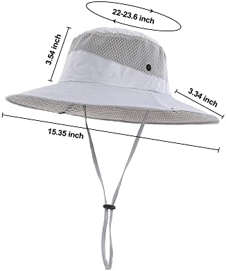 Koreshin Muns Žene sunčani šešir široki rub prozračna mreža upf 50+ vodootporni ribolov šešir safari šešir sklopivi boonički poklopac