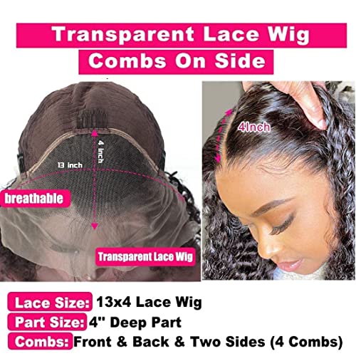 26inch Curly HD Lace prednje perike ljudska kosa 180 gustoća kovrčave perike za crne žene ljudska