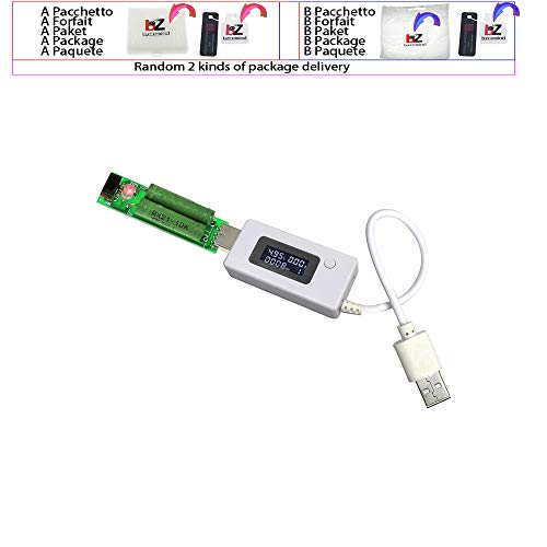 LCD mikro USB punjač kapaciteta napona Trenutni tester merač detektor Bijela / crna boja + otpornik opterećenja 2A / 1A sa prekidačem, crna
