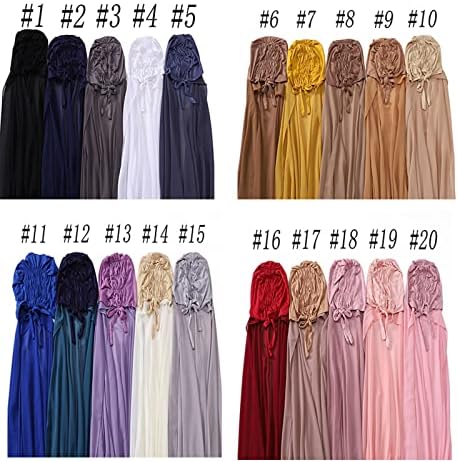 Keusn Wraps za žene muslimanske glave šal pune boje dugih šal omotajući šal šifona za žene modni headwrap