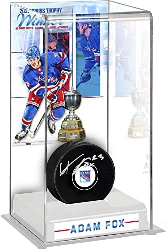 Adam Fox New York Rangers 2021 pobjednik Norris Trophyja s autogramom pak s luksuznim visokim hokejaškim