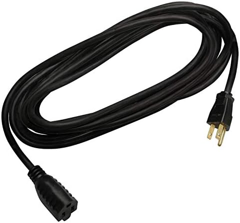 Coleman kabl 023068808 16/3 vinil vanjski produžni kabel, 15-stopa, crni